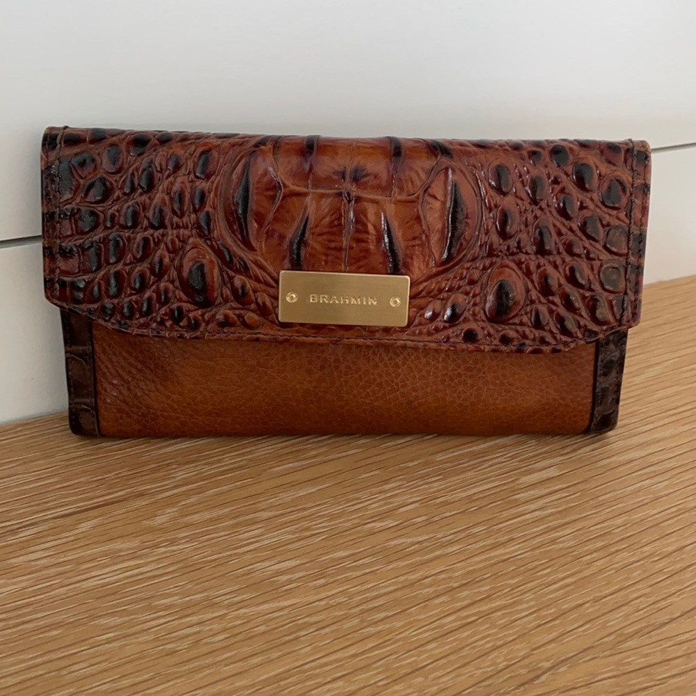 Brahmin wallet w/checkbook insert